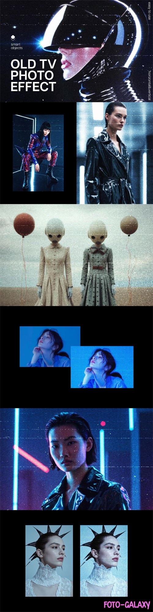 Old TV Photo Effects for Photoshop