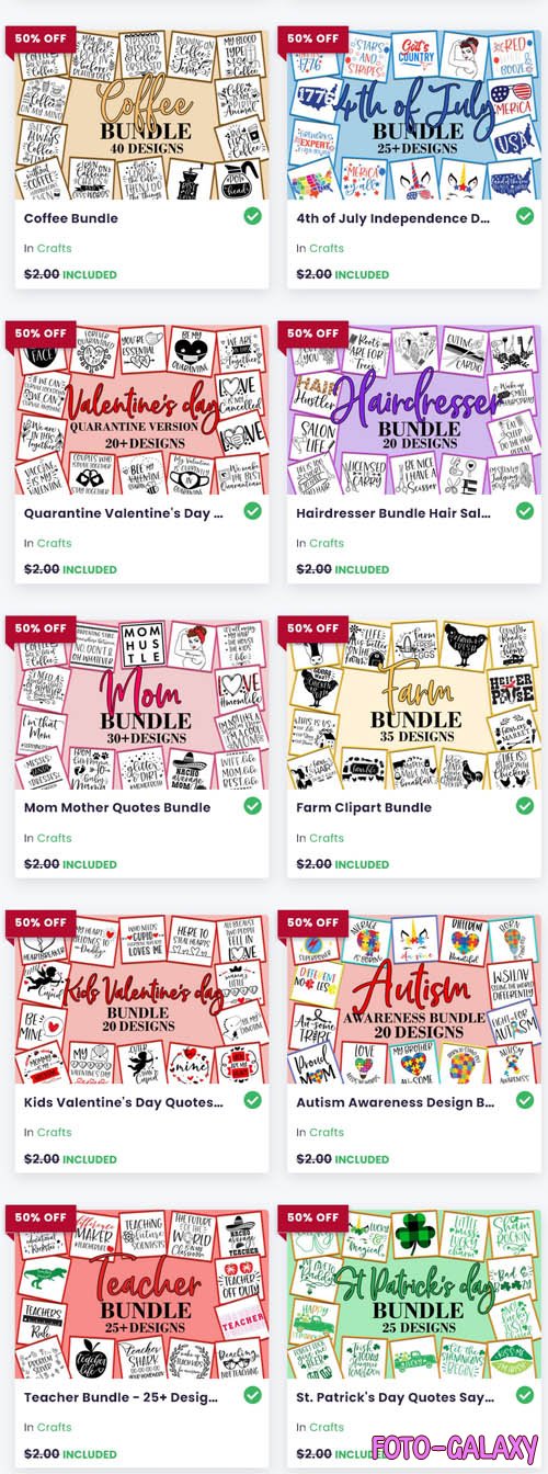 Mega Craft Bundle - 23 Premium Fonts & 20 Premium Graphics