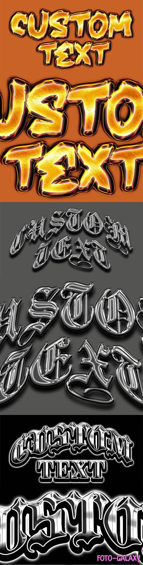 Editable Gold & Chrome Text Effects for Photoshop [2025]