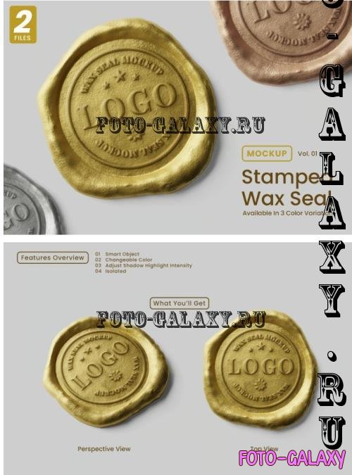 Stamped Wax Seal Logo Mockup - 8QK5HBX