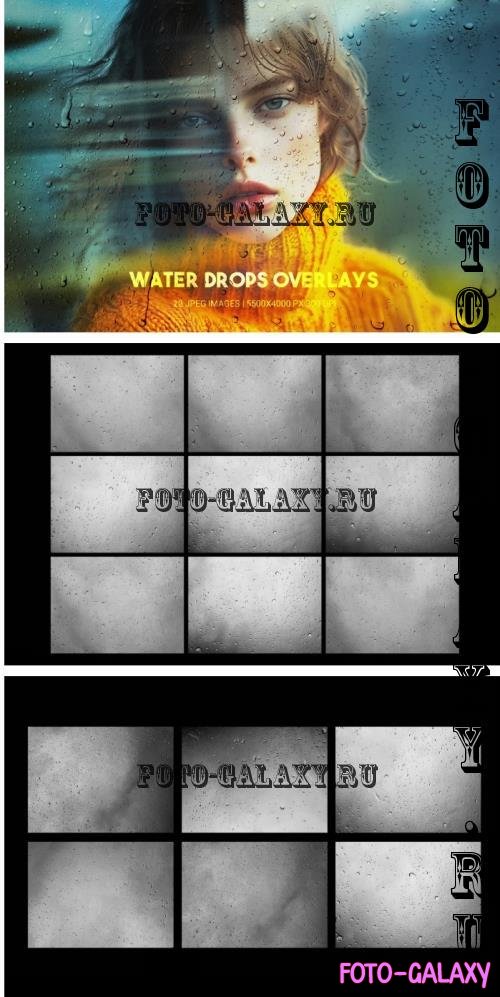 20 Water Drops Overlays - RXBK6H8