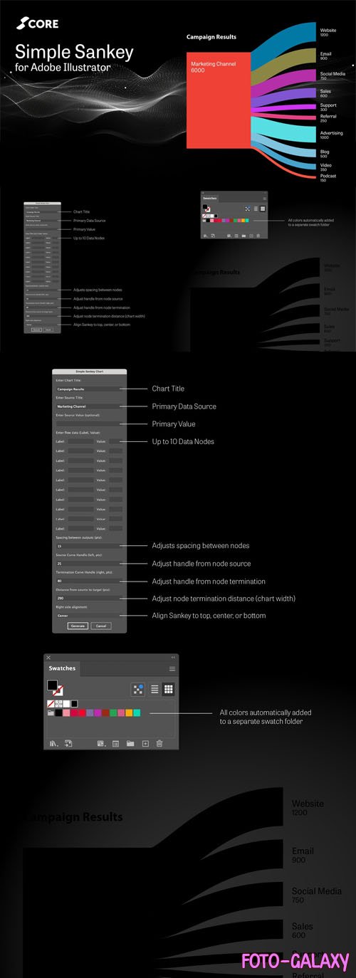 Simple Sankey v1.0 Script for Adobe Illustrator