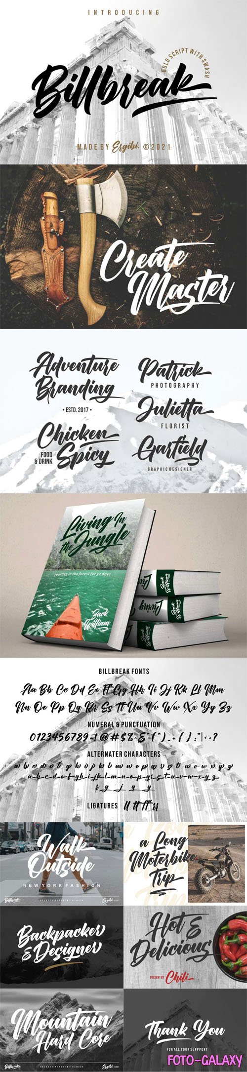 Billbreak - Bold Script Font