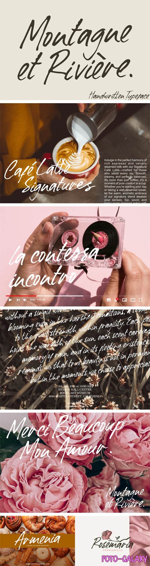 Montagne et Rivi&#232;re - Elegant & Natural Handwritten Typeface