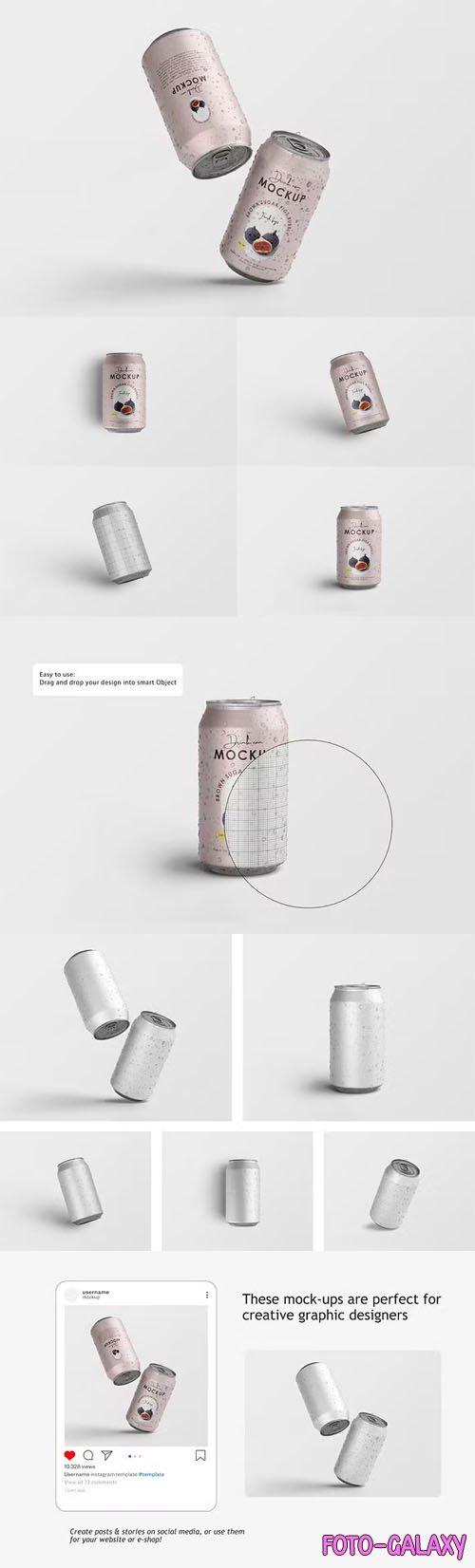 Drink Can Creative PSD Mockups Templates