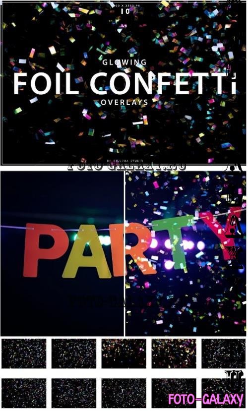 Glowing Foil Confetti Overlays - 2HBER22