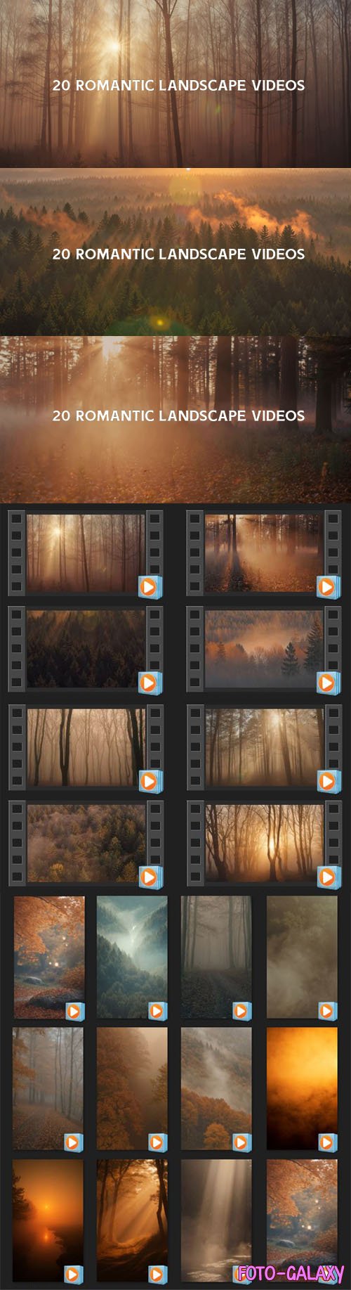 20 Romantic Landscapes - Stock Videos