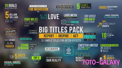 Big Titles Pack V2 - After Effects Projects