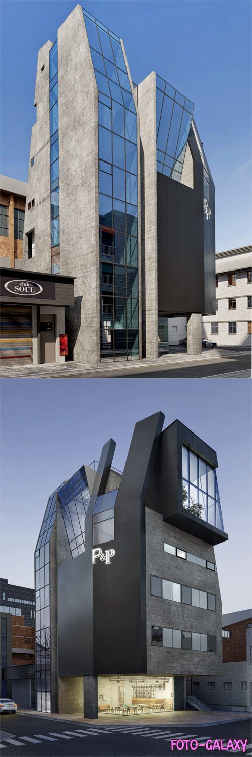 Commercial Building Exterior - 3D Model