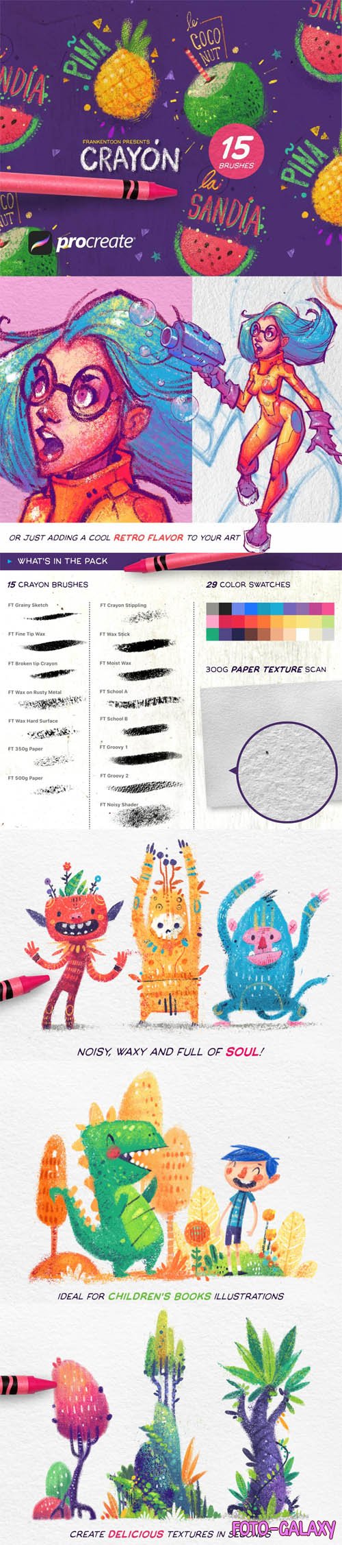 Creativity Crayon Brushes for Procreate