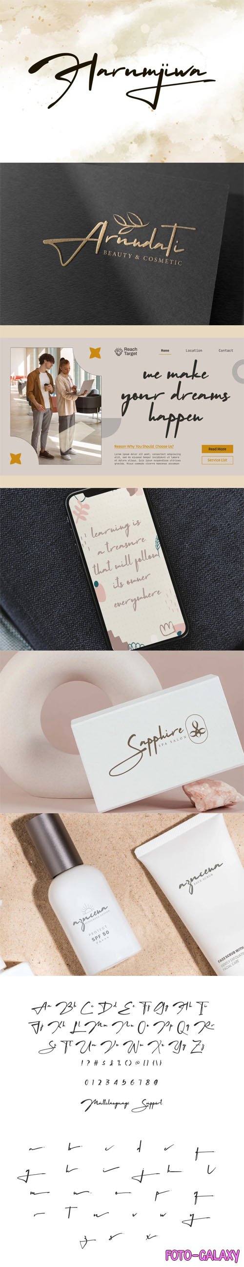 Harumjiwa - Beautiful Handwriting Signature Font
