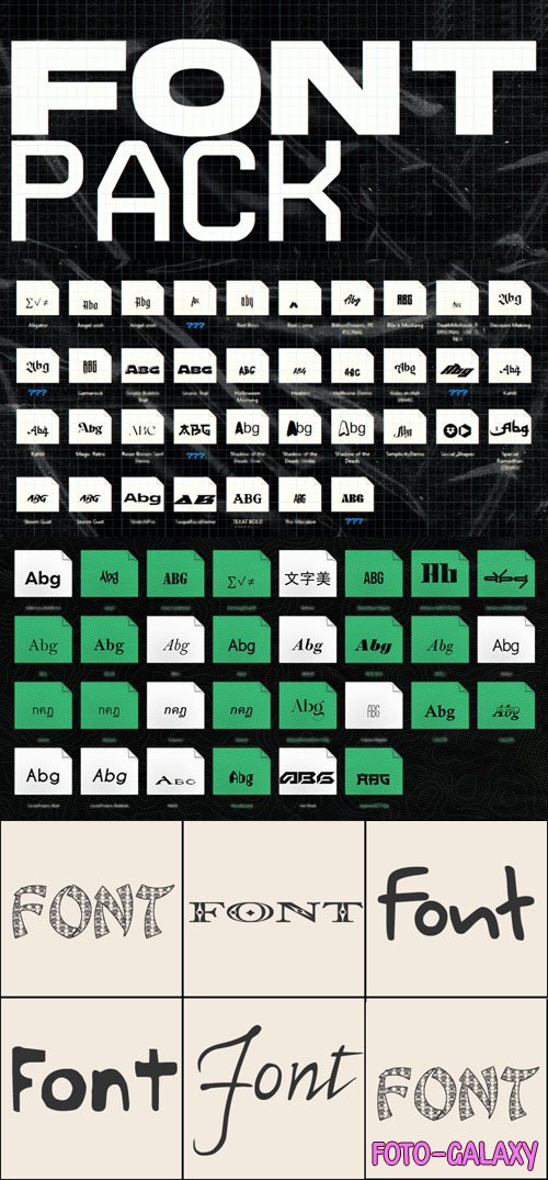 Professional Fonts Pack - 72 Fonts