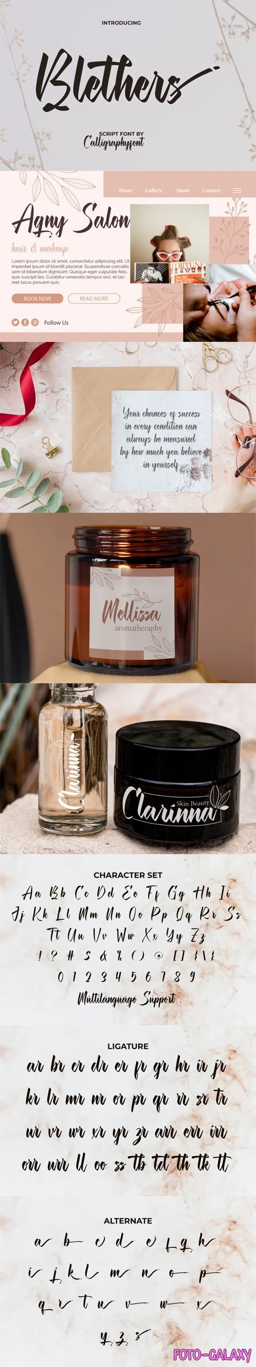 Blethers - Feminine Script Font