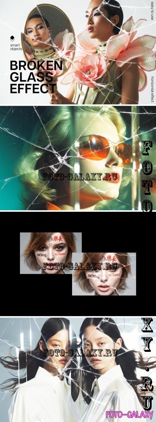 Broken Glass Photo Effect Template - 291455292 - VDDDHCK