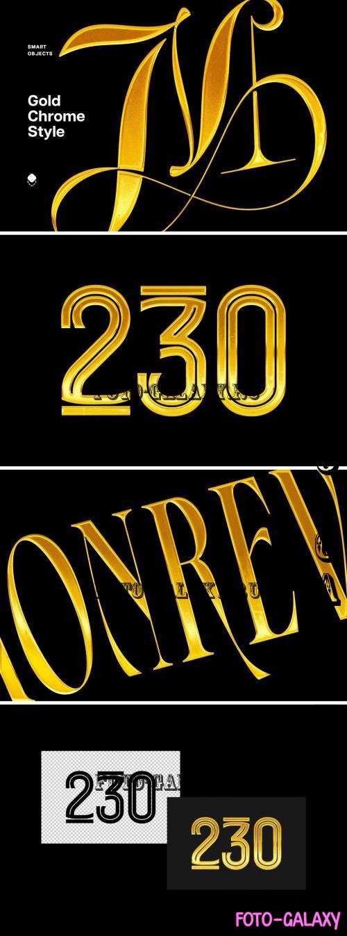 Gold Chrome Effect - 291452191 - 7XK4HS6