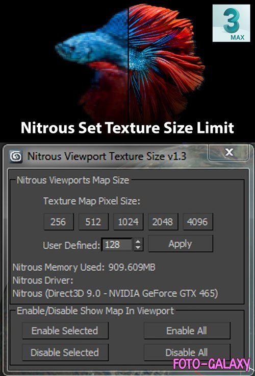 Nitrous Set Texture Size Limit v1.3 - 3ds Max Script