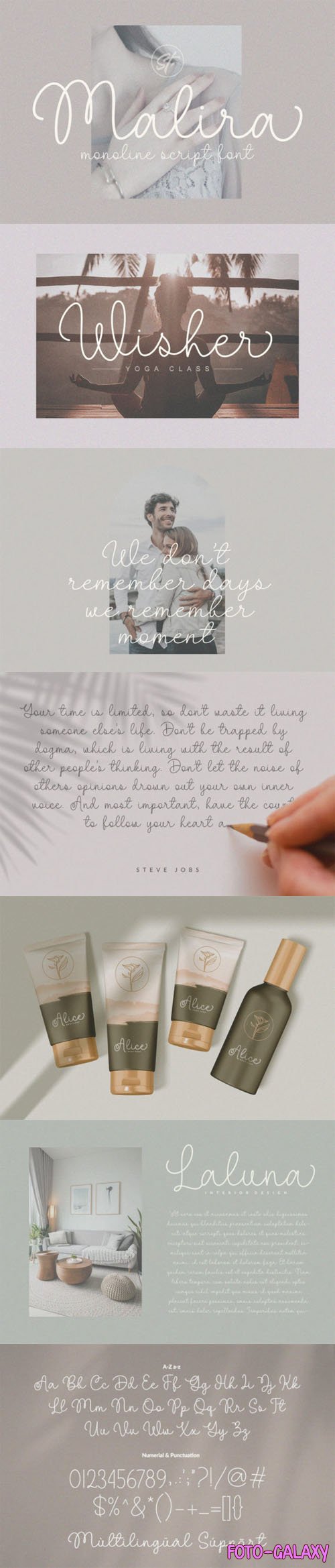 Malira - Monoline Script Font