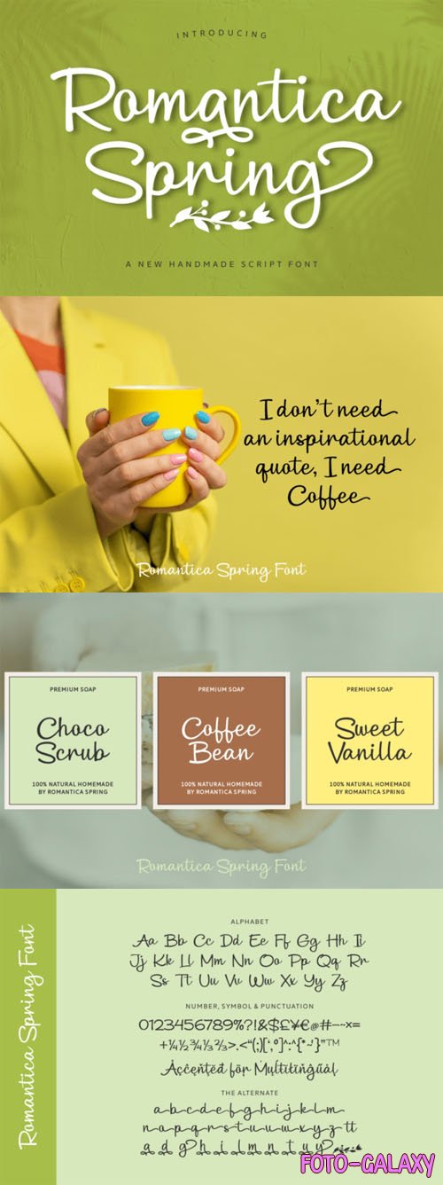 Romantica Spring - handmade Script Font