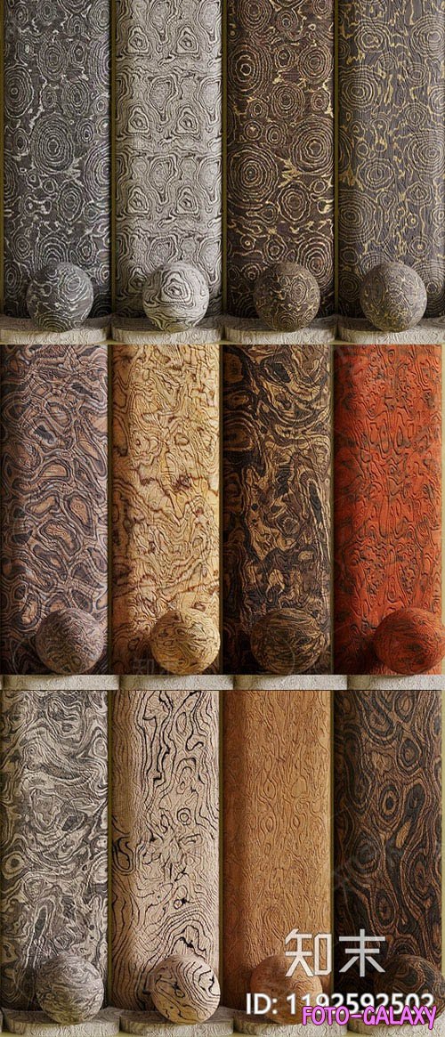 Italian Wood Veneer Textures for 3ds Max