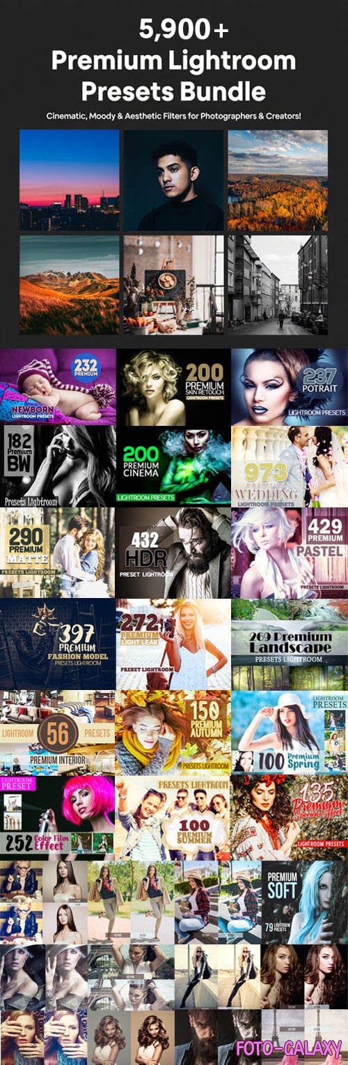5,900+ Premium Presets Bundle for Lightroom