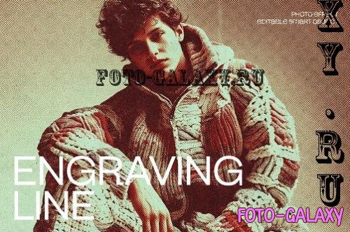 Engraving Line Photo Effect - 291468214 - WGNNAMC