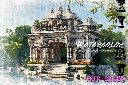 Watercolor Photoshop Template - 291481267 - GNAVPCK