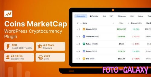 Coins MarketCap v5.6.4 - WordPress Cryptocurrency Plugin