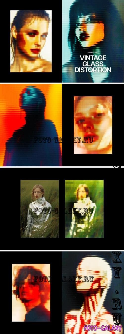 Vintage Glass Distortion Poster Effect - AY4GZR8