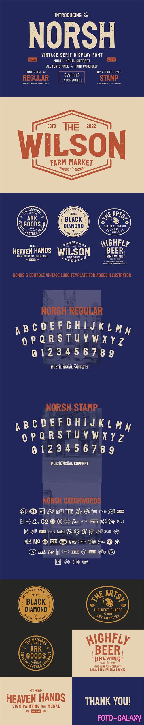NORSH - Vintage Serif Display Font