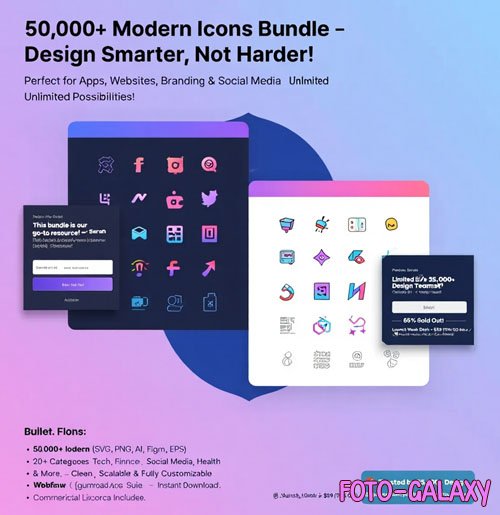 Ultimate Collection of 50K Modern Icons Bundle