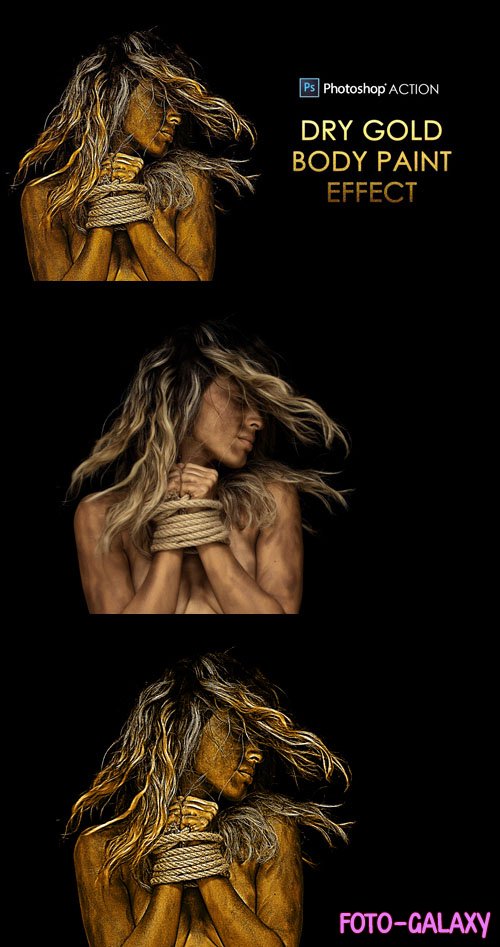 Dry Gold Body Paint - Photoshop Action