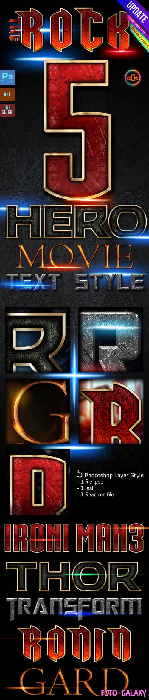5 Movie Text Styles for Photoshop