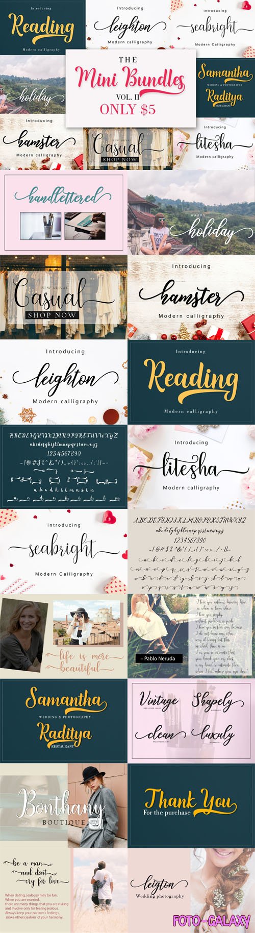 The Mini Font Bundle V2 - 5 Premium Fonts
