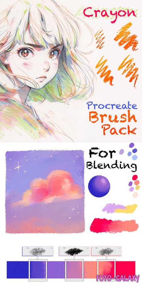 Crayon Procreate Brushes Pack