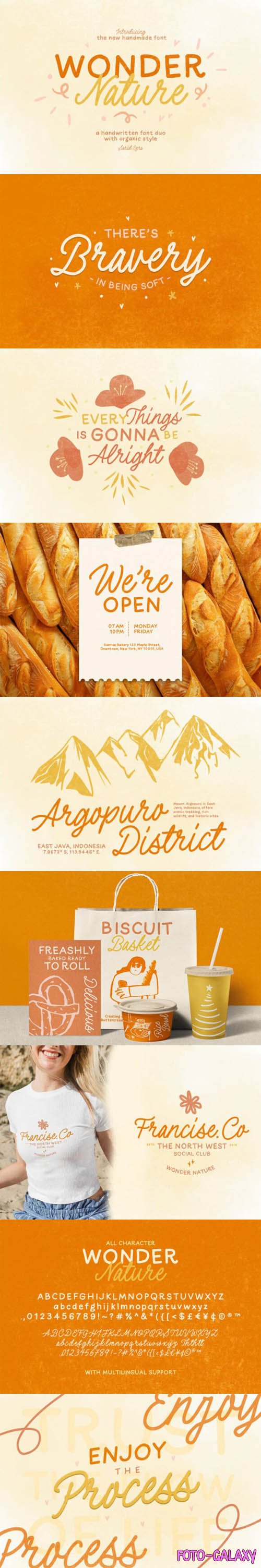 Wonder Nature - Handwritten Monoline Font Duo