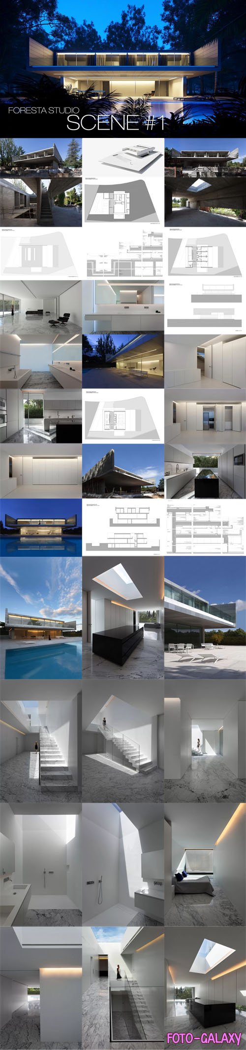 Aluminum House Scene - 3D Models