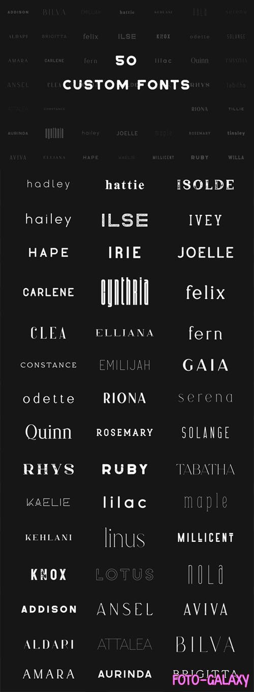 50 Cinematic Fonts Pack