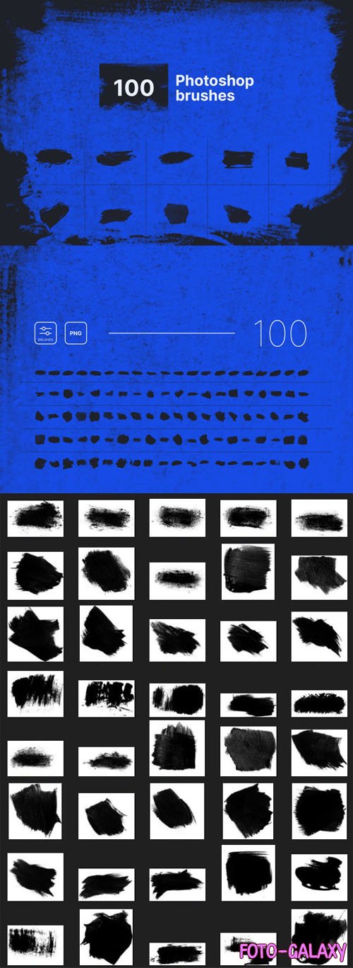 100 Handmade Grunge Brushes for Photoshop