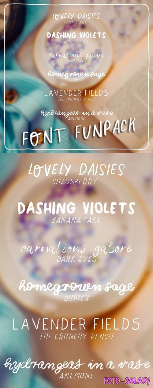 6 Mini Cozy Fonts Pack
