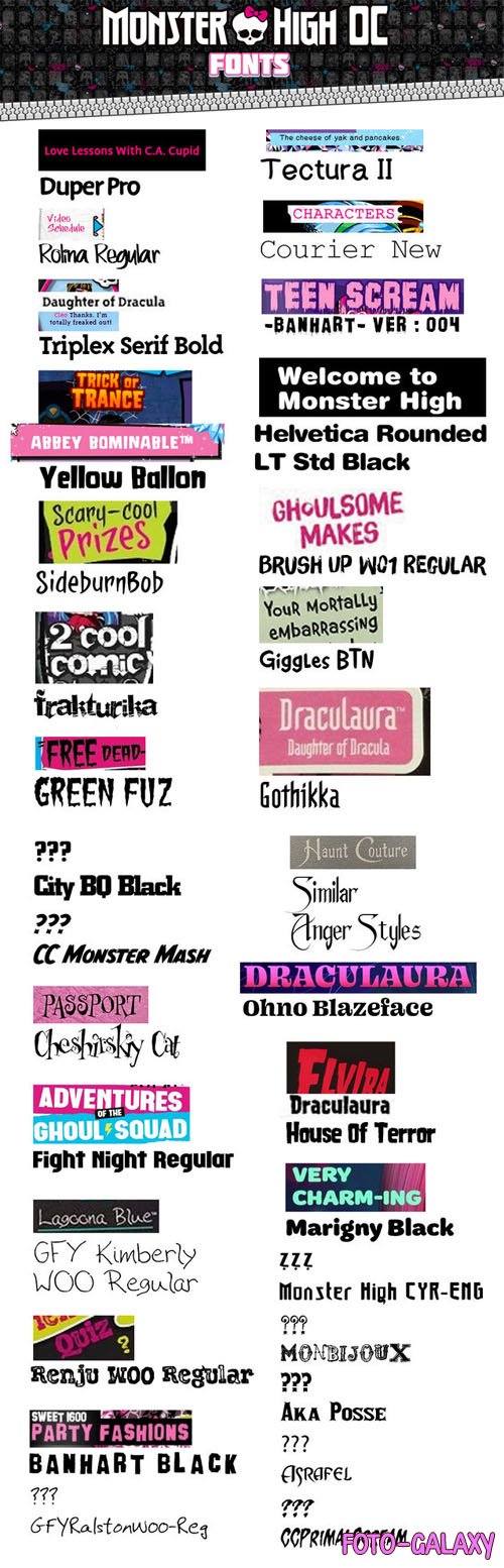 Monster Fonts Pack - 42 Fonts