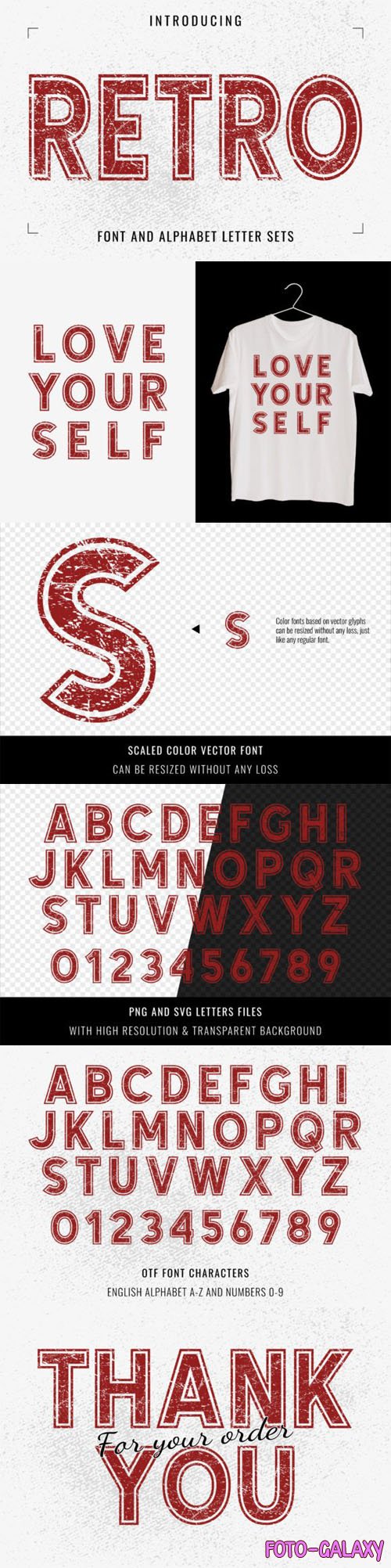 Retro - Scaled Color Vector Font