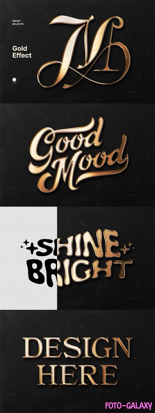 Gold Metal Text & Logo Effect for Photoshop