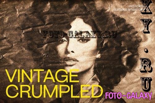 Vintage Crumpled Photo Effect - 291512877 - T6H9VTF