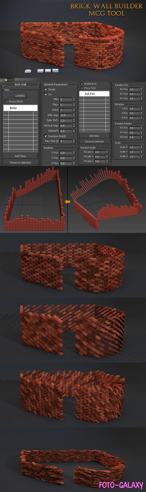 Brick Wall Builder v1.4 Script for 3ds Max
