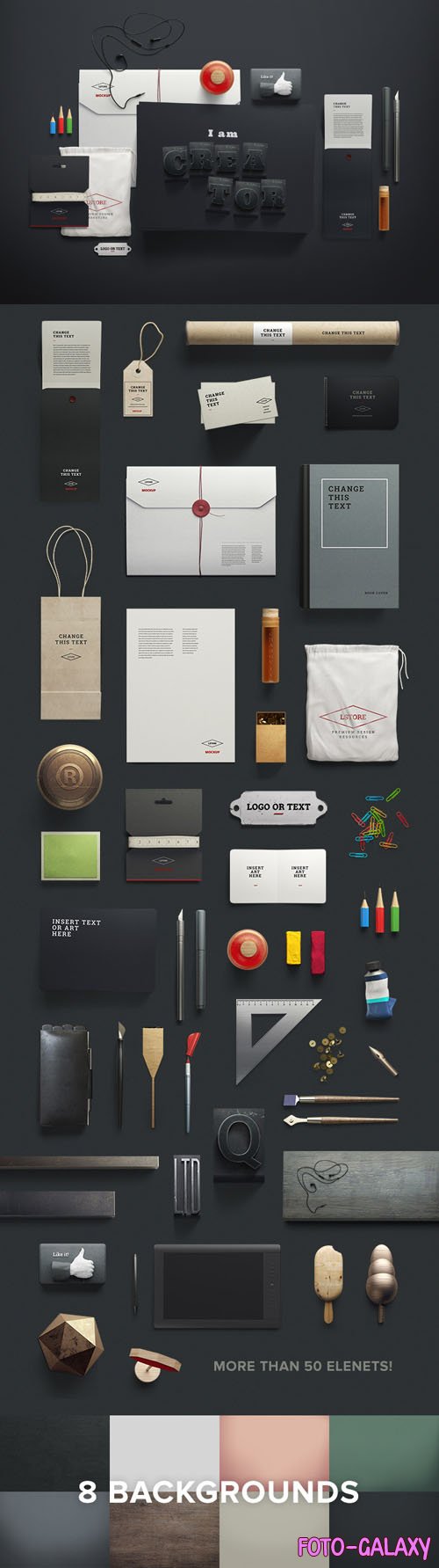Scene Creator - Stationery PSD Mockup Templates