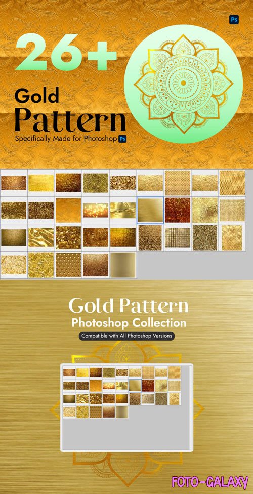 Luxury Gold Patterns for Photoshop