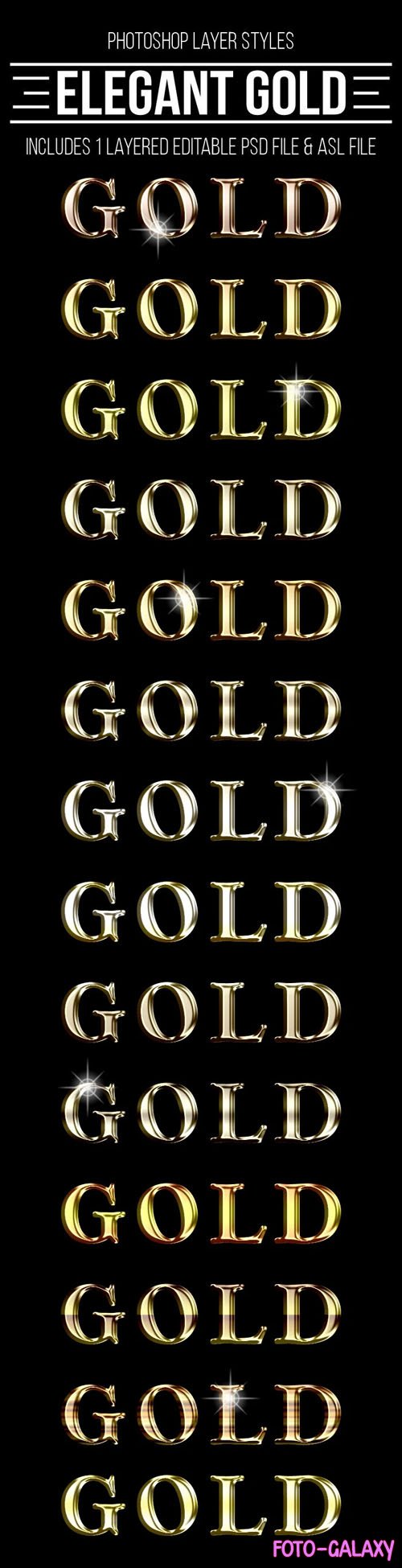 Elegant Gold - Photoshop Layer Styles
