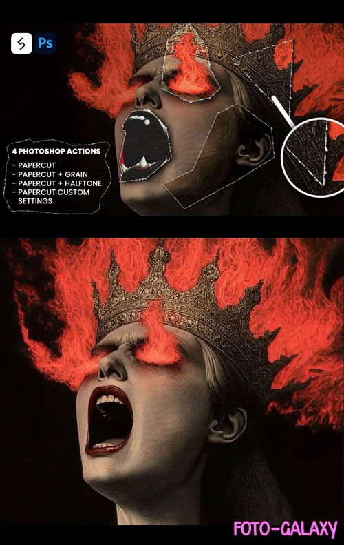Papercut Actions for Photoshop