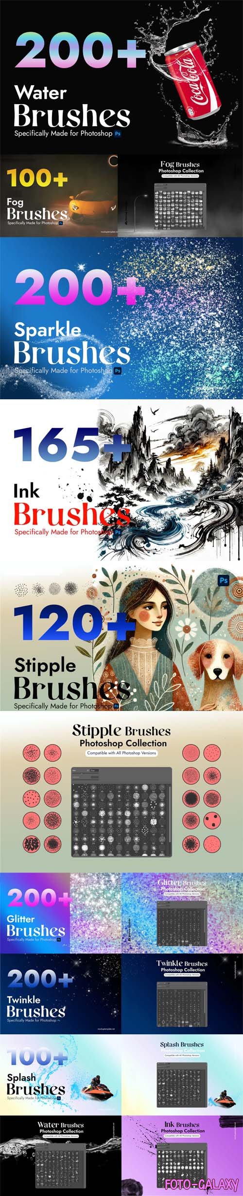 1300+ Brushes Pack for Photoshop