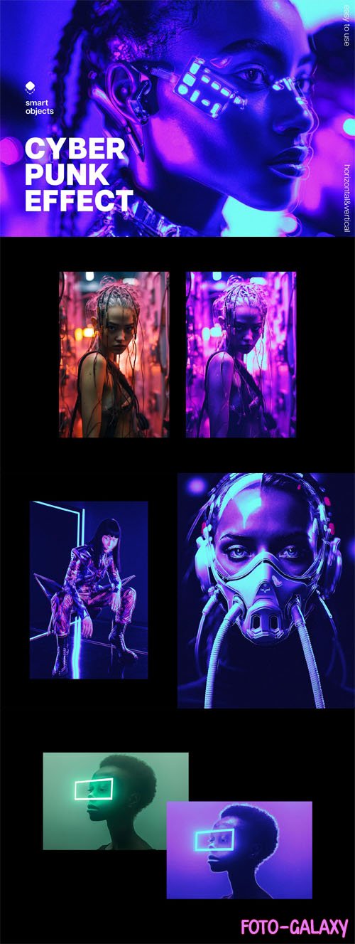 Cyberpunk Photo Effect for Photoshop